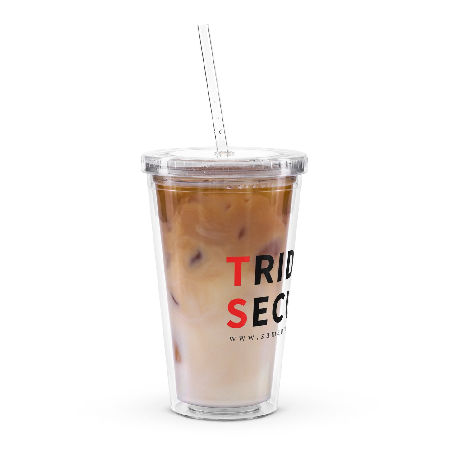 Trident Security: Clear plastic tumbler
